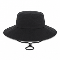 Surf Hat with Rope & Toggle thumbnail 2 black front