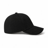 A Frame Sandwich Flex Cap with Premium Cotton and Adjustable Snapback thumbnail 15 black white right