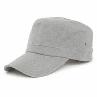 Premium Hemp Military Cap thumbnail 20 silver angle