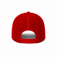 Rapper Flex High Crown Trucker Cap with Mesh Panels thumbnail 124 red back