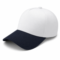 A Frame Flex Cap with Adjustable Snapback and Premium Cotton thumbnail 186 white navy angle