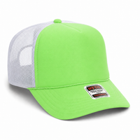 Ottocap 39165 High Crown Foam trucker with rope thumbnail 193 green neon green white angle