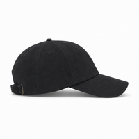 Flex Bamboo Eco-Friendly 6-Panel Unstructured Cap with Moisture-Wicking Sweatband thumbnail 5 black right