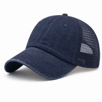 Flex Enzyme Trucker Cap with Metal Buckle Strap thumbnail 48 navy angle