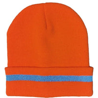 Flex Flouro Knitted Beanie in Vibrant Lime & Orange thumbnail 2