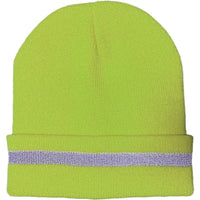 Flex Flouro Knitted Beanie in Vibrant Lime & Orange thumbnail 1