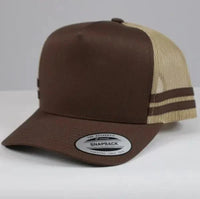 Flexfit Stripe Trucker Caps with Snapback Adjustable Fit thumbnail 2 flexfit stripe trucker caps - madhats.com.au