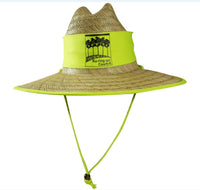 Hi Visibility Wide Brim Straw Hat with Adjustable Fit thumbnail 1