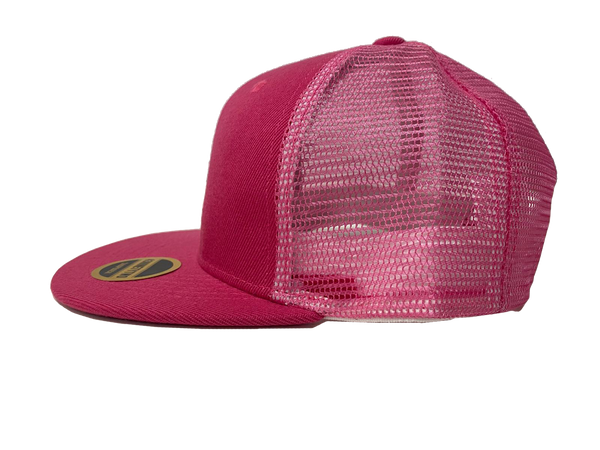 KIDS URBAN FLEX Twill Flat Peak Trucker - madhats.com.au