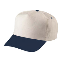5-Panel Natural Crown Visor with Colored Curved Brim thumbnail 2