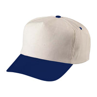5-Panel Natural Crown Visor with Colored Curved Brim thumbnail 5