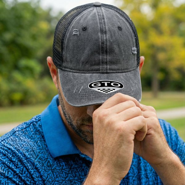 GTO Enzyme Washed Destroyed Trucker - madhats.com.au