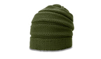 Scrunch Beanie with Unique Stacked Knit Pattern - OSFM thumbnail 16