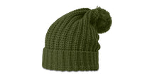Chunk Cable Knit Beanie with Ribbed Cuff and Pom Pom thumbnail 14