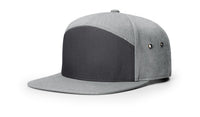 7 Panel Twill Strapback Cap with Adjustable Leather Strap thumbnail 1