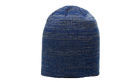 130 Marled Acrylic Slouch Beanie with Leather Applique thumbnail 3