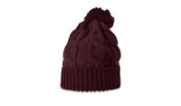 Chunk Twist Knit Beanie with Oversized Pom and Cuff thumbnail 2