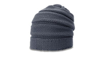 Scrunch Beanie with Unique Stacked Knit Pattern - OSFM thumbnail 4