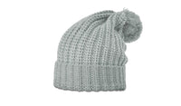 Chunk Cable Knit Beanie with Ribbed Cuff and Pom Pom thumbnail 17