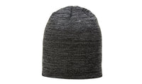 130 Marled Acrylic Slouch Beanie with Leather Applique thumbnail 1