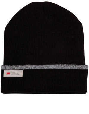 
            
                Load image into Gallery viewer, 3M Insulated Beanie with Reflective stripe - madhats.com.au
            
        