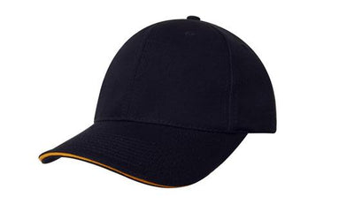4080 6-Panel Chino Twill Cap with Sandwich Trim