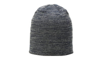 130 Marled Acrylic Slouch Beanie with Leather Applique thumbnail 2