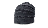 Scrunch Beanie with Unique Stacked Knit Pattern - OSFM thumbnail 18