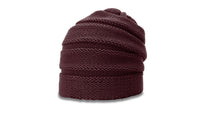 Scrunch Beanie with Unique Stacked Knit Pattern - OSFM thumbnail 17
