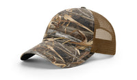 111P Garment Washed Printed Trucker Hat with Camouflage Patterns thumbnail 5
