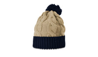 Chunk Twist Knit Beanie with Oversized Pom and Cuff thumbnail 12