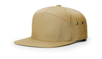 7 Panel Twill Strapback Cap with Adjustable Leather Strap thumbnail 2