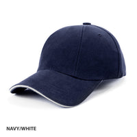 HBC Rotated Panel Pre-Curved Cap with Adjustable Strap thumbnail 8 hbc rotated panel cap - madhats.com.au