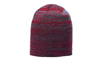 130 Marled Acrylic Slouch Beanie with Leather Applique thumbnail 4