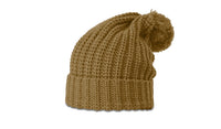 Chunk Cable Knit Beanie with Ribbed Cuff and Pom Pom thumbnail 18