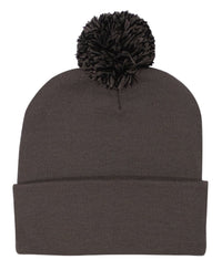 Premium Acrylic Beanie with Stylish Pom Pom Accent thumbnail 3