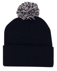 Premium Acrylic Beanie with Stylish Pom Pom Accent thumbnail 1
