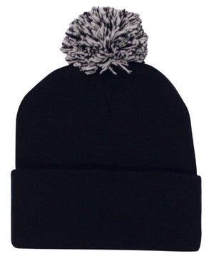 Acrylic Beanie with Pom Pom - madhats.com.au