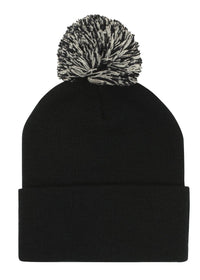 Premium Acrylic Beanie with Stylish Pom Pom Accent thumbnail 2