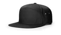 7 Panel Twill Strapback Cap with Adjustable Leather Strap thumbnail 3