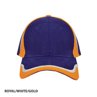 Ascent Structured 6-Panel Cap with Adjustable Hook & Loop Fastener thumbnail 3 ascent - madhats.com.au