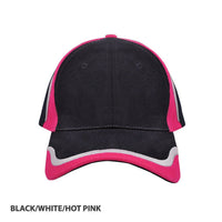 Ascent Structured 6-Panel Cap with Adjustable Hook & Loop Fastener thumbnail 2 ascent - madhats.com.au