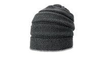 Scrunch Beanie with Unique Stacked Knit Pattern - OSFM thumbnail 3
