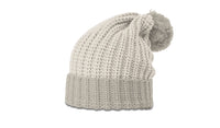Chunk Cable Knit Beanie with Ribbed Cuff and Pom Pom thumbnail 7