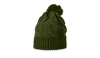 Chunk Twist Knit Beanie with Oversized Pom and Cuff thumbnail 11