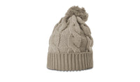 Chunk Twist Knit Beanie with Oversized Pom and Cuff thumbnail 7