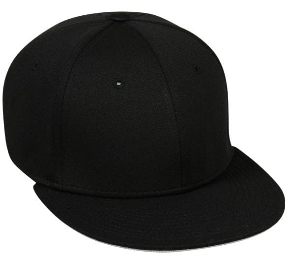 Bamboo Charcoal Black Flat Visor Snapback Cap
