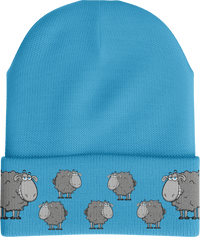 Black Sheep Beanie with 3M Thinsulate Insulation & Reflective Stripe thumbnail 2 black sheep beanie - madhats.com.au