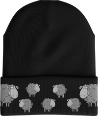 Black Sheep Beanie with 3M Thinsulate Insulation & Reflective Stripe thumbnail 1 black sheep beanie - madhats.com.au