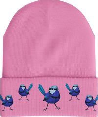 Blue Wren 3M Thinsulate Insulated Reflective Beanie thumbnail 3 blue wren beanie - madhats.com.au